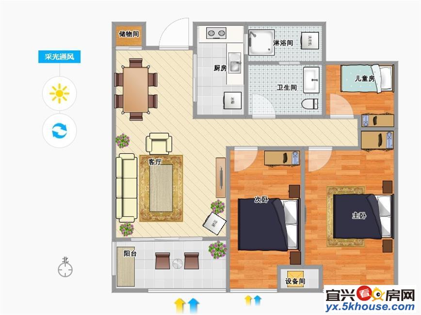 柏庄地铁口 华润超市旁 春江花园精装3房 户型方正 南北通透