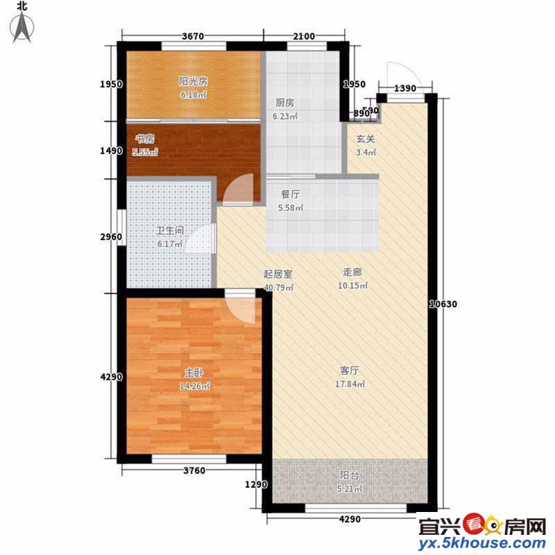 陶欣苑5送6楼130万