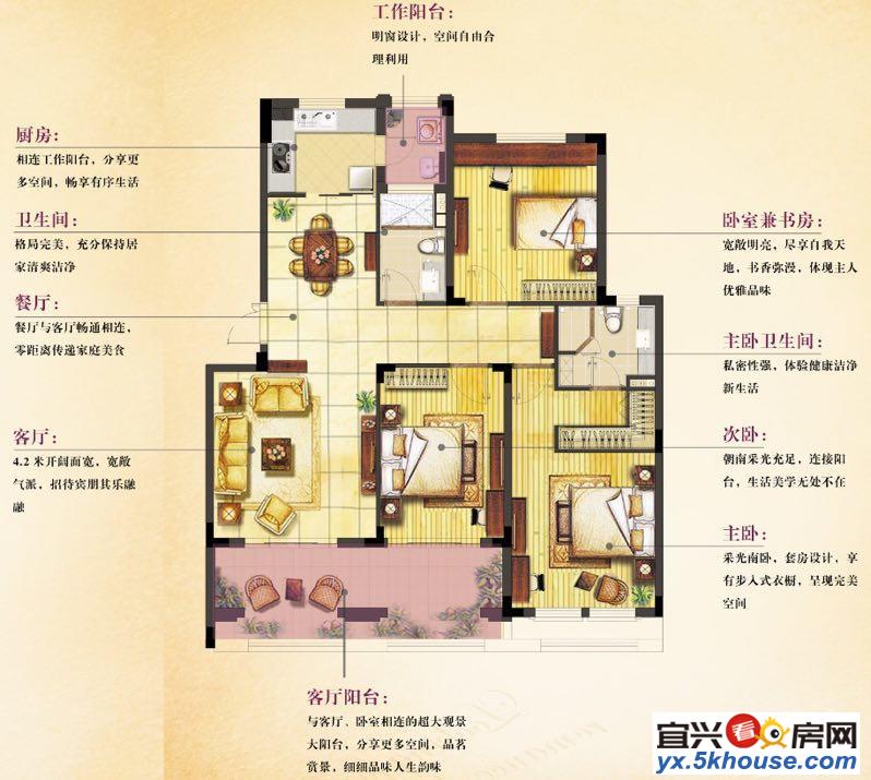 881出售煤仪小区3楼东首146平米4室2厅1卫 中档