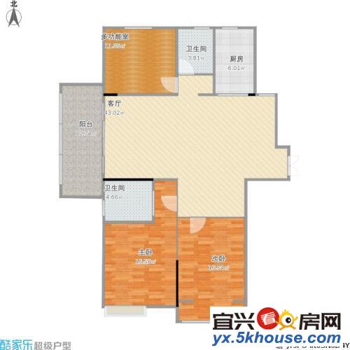 华兴花园西区2楼99平,高装,2室(可做3室)98.8万证满