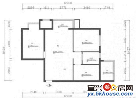 春江花园B区3楼,130平方,3室2厅2卫,9000元平