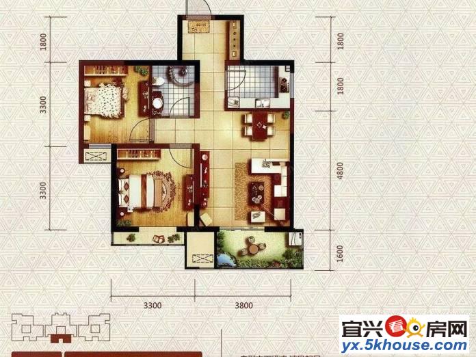 土城新村5楼 2室2厅1卫 设施齐全 装修清爽 可拎包入住