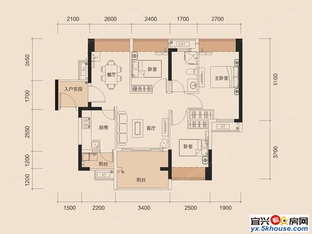 城东成熟地段 周边配套齐全 阳光花园多层低楼层三室套间