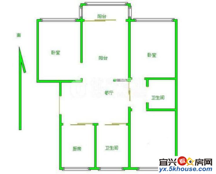 乐购旁 春江花园大2房 房型方正 南北通透 房东诚心 随时看