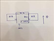 西木新村2楼67平方中装 2室1厅1卫 2房朝南 户型采光好