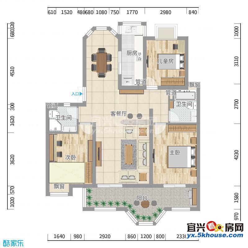 一流景观,低密度花园,君悦逸品尚东 286万 2室1厅1卫 豪华装修