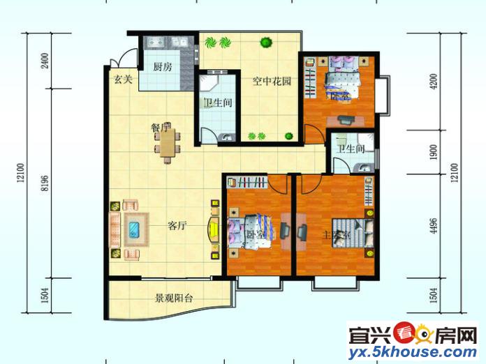 恒隆房产兴园小区五楼精装两室家电齐全拎包入住