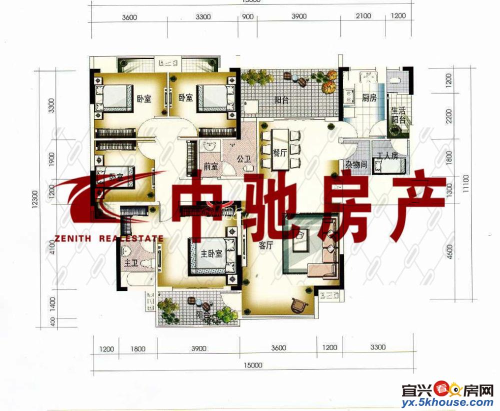 新城苑 精装153平 家电全留 双阳台 户型极好 115万