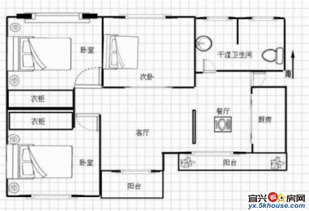 绿园二期2楼,90平米,2室2厅1卫,15年精装,自库8平