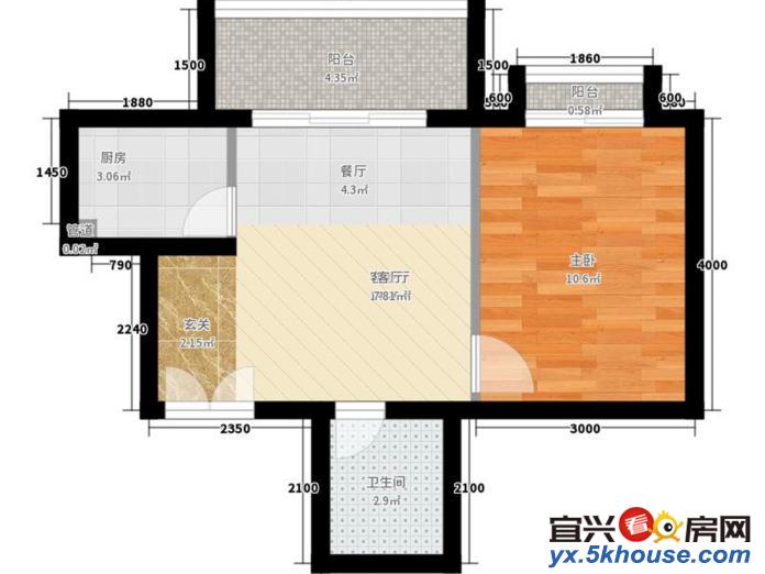 出租乐祺佳苑边朝南汽库全新装修 空调 热水器  洗衣机 冰