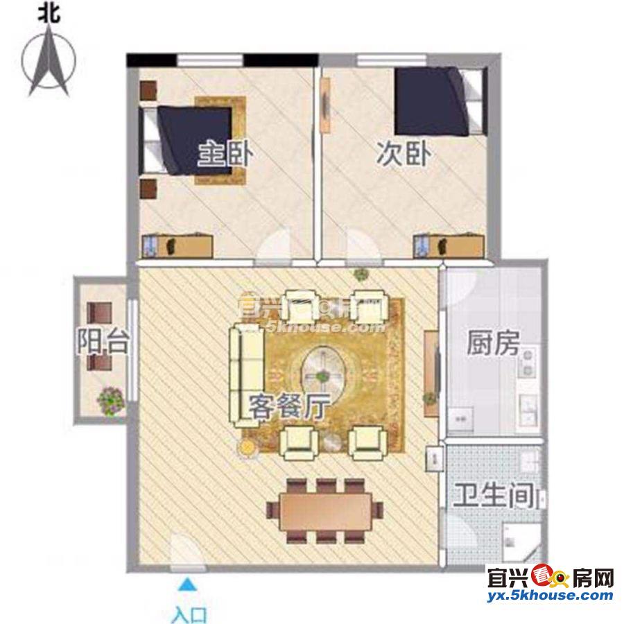 华阳新村4楼3室2厅2卫132平全新欧装库15平99.8万
