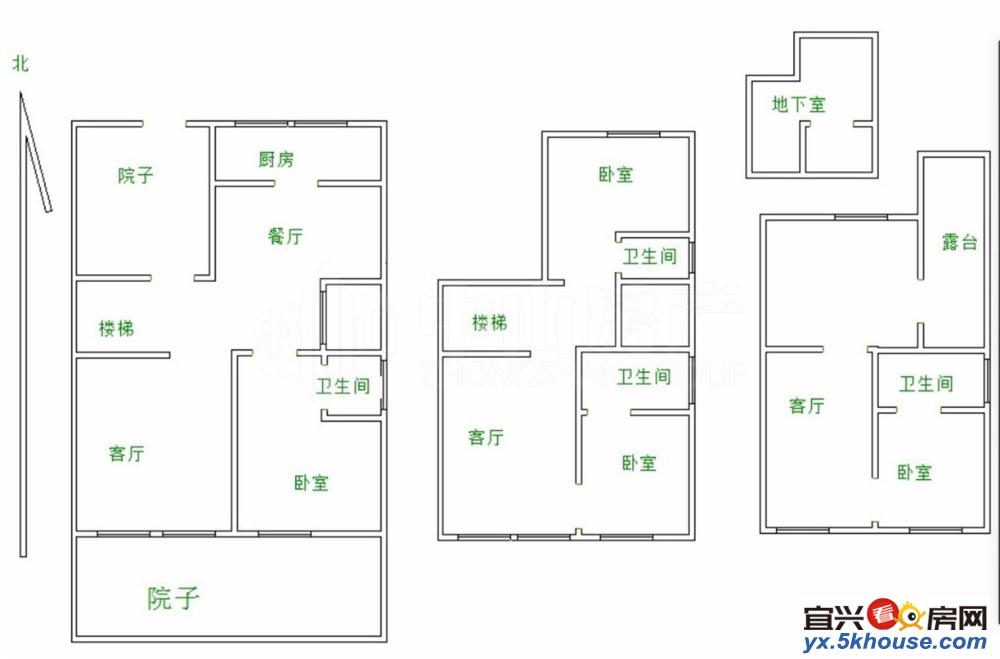 锡山太湖大道旁别墅 中堂院墅  开发商装修 未住过 总共四层