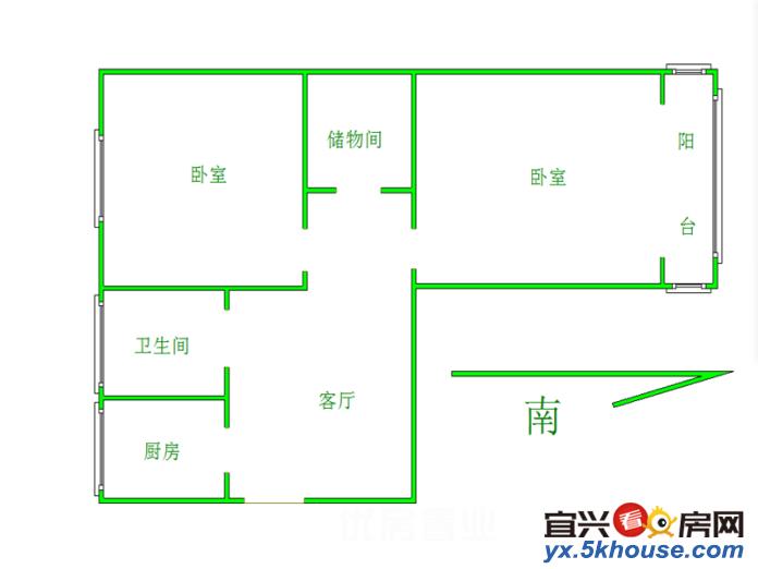 清扬向阳新村地铁旁人民医院旁 简装两房中间楼层