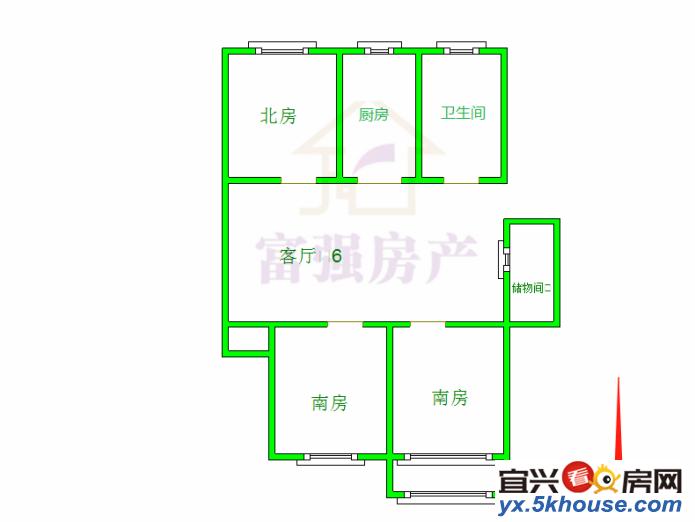 蓝天小区 120平米 3室1厅,空调2只