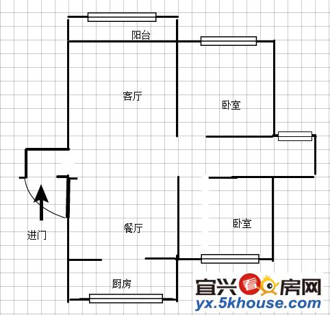 下漳花园 5楼 2室 精装 设施齐全 拎包入住