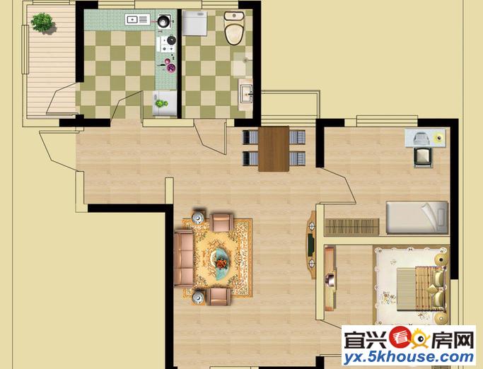 出租广汇二期5楼126平米3室2厅1卫空调2只 热水器 冰