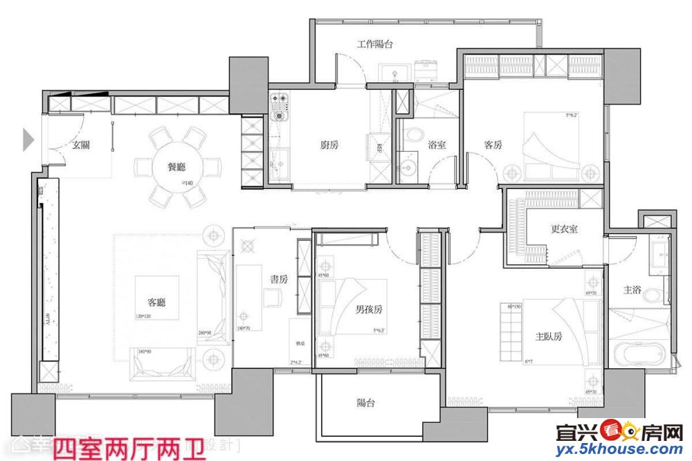 苏宁23楼东首144平,全景观房,全天采光,无遮挡