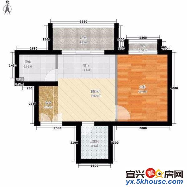 朝阳新村4.5楼非顶楼 85平 2室2厅 精装修 证满