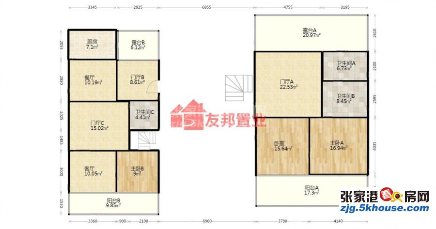 房东急售  御珑湾下 叠加别墅252平 380万 4室2厅 南北通透