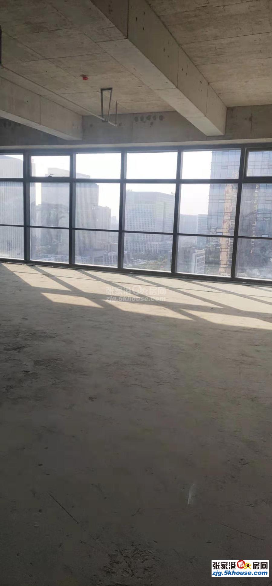 张家港最好的甲级写字楼万达广场全落地巨幕全景窗160平6万一年